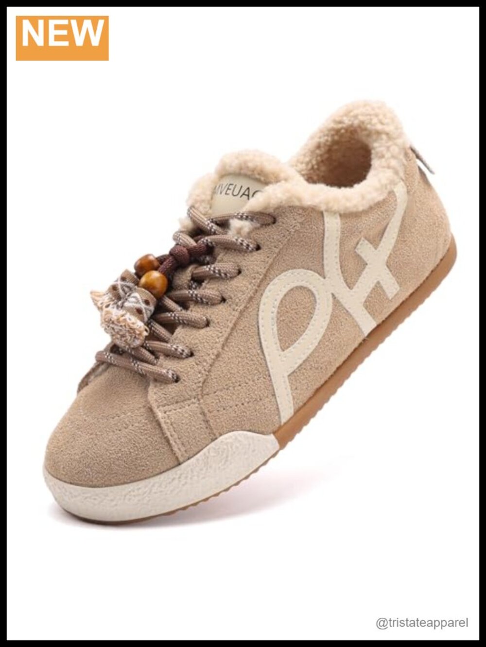 Women's Faux Fur Lined Suede Comfortable Fashion Sneakers Winter Flat Shoes